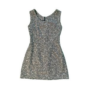 Vintage Italian Made Black and Cream Mini Dress (Size XS)